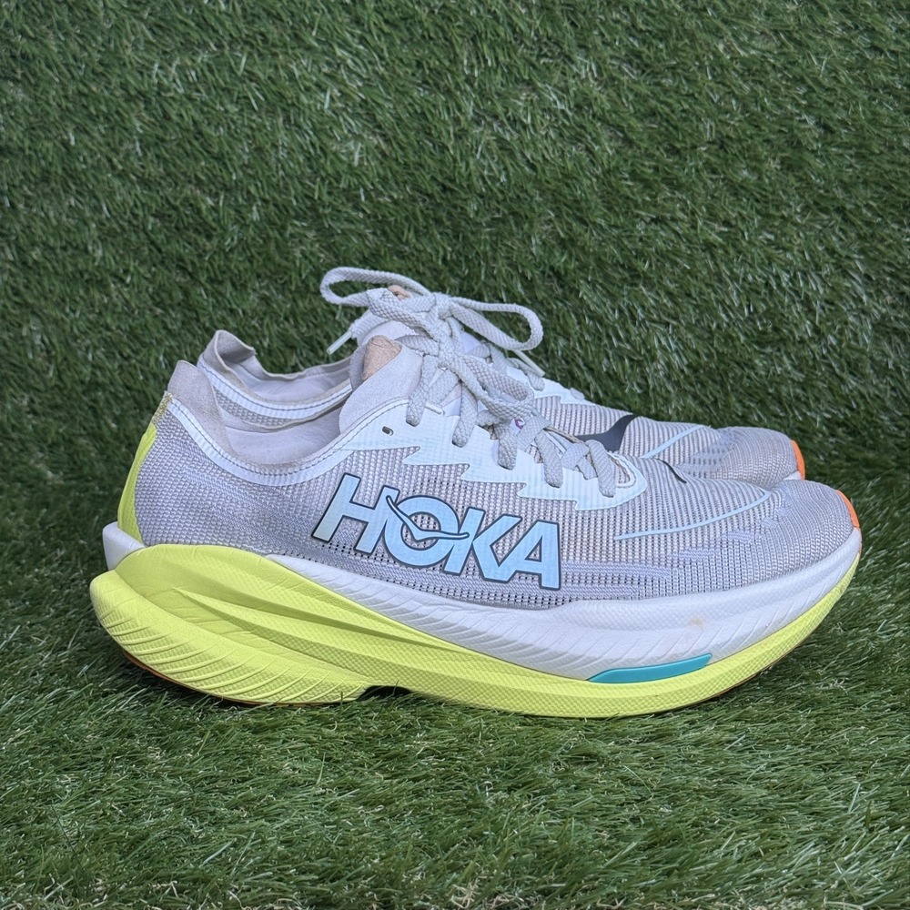 Hoka One One Mach X 2 Mens Size 12.5 Gray Yellow Running Shoes 1155119-FCT